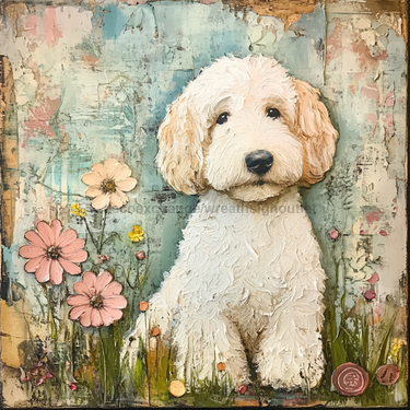 Dog Sign, Doodle Sign, DCO-12988, Sign For Wreath, 10x10